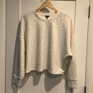 Express Cream Animal Print Sweatshirt